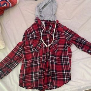 hooded flannel